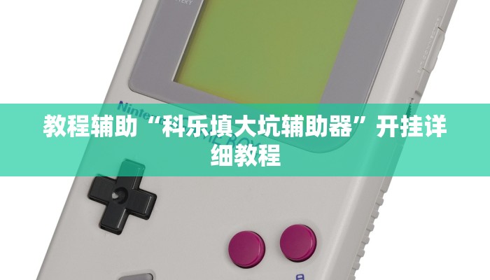 教程辅助“科乐填大坑辅助器”开挂详细教程